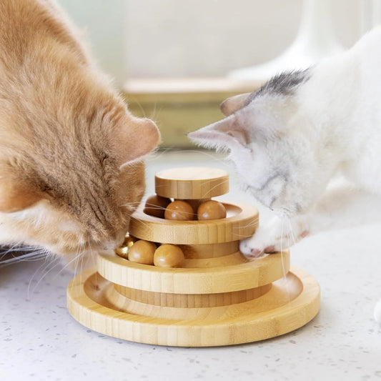 Bamboo Interactive Cat Ball Track Tower