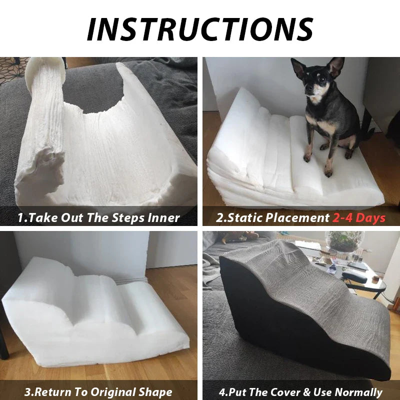 Mister Pet™ Memory Foam Dog Sofa Stairs